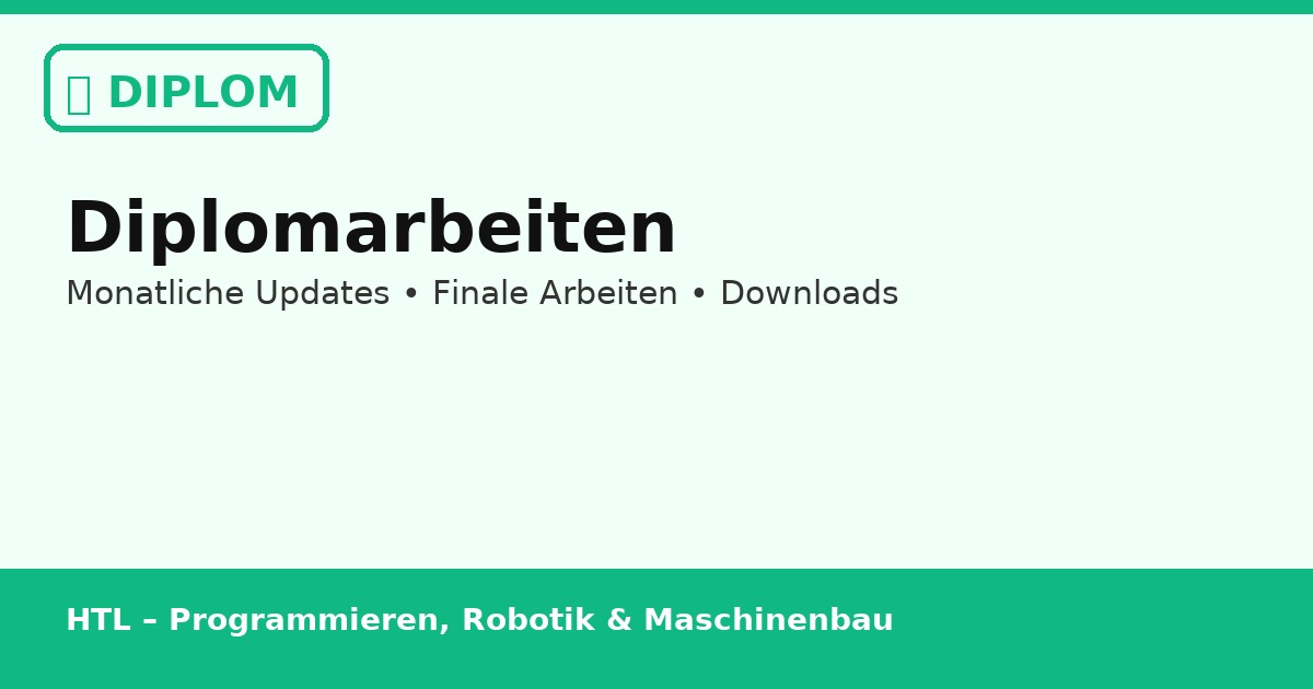 Vorschau Diplomarbeiten
