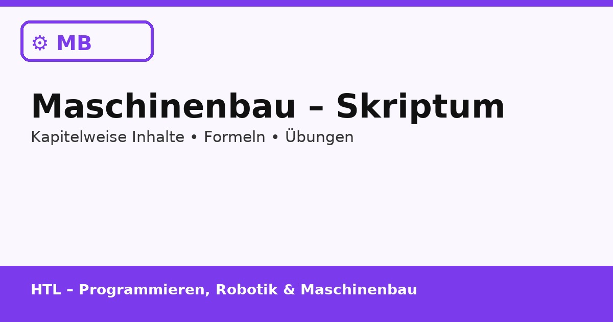 Vorschau Maschinenbau Skriptum